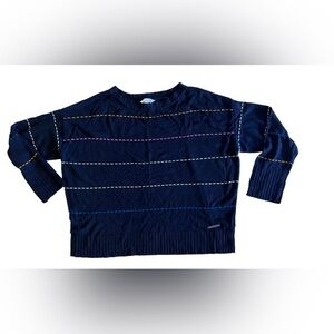 PEACE LOVE WORLD striped Pullover Sweater Size L Viscoses From Bamboo Tight Knit